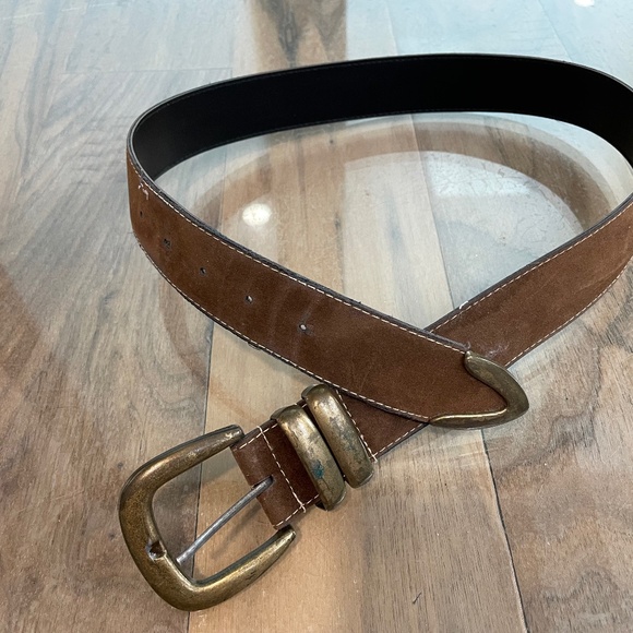 Excellent Condition Faux Suede Brown Belt - Picture 1 of 6
